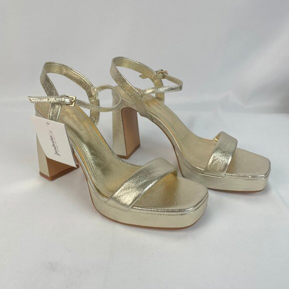Gold Platform Sandals - Picture 2 of 3